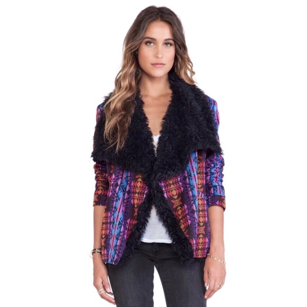Minkpink multicolour brocade jacket